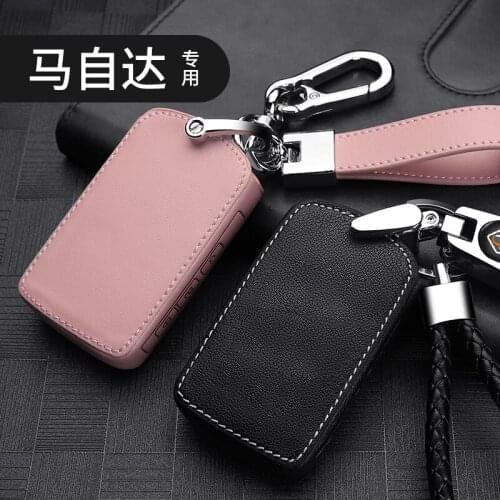 Key bag for mazda 3 Atenza AXELA cx-5 cx-4 mazda 6 leather Smart Remote key Case Cover Holder