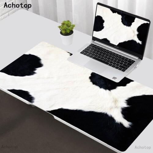 Black and white Simple Cow Pattern Big Mouse Pad Gaming Mouse Pad Gamer Large Mouse Mat Computer Mousepad XXL Carpet Desk Mat