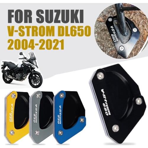 For SUZUKI V-STROM 650/XT VSTROM 650 DL650 2012-2019 Motorcycle CNC Kickstand Foot Side Stand Extension Pad Support Plate