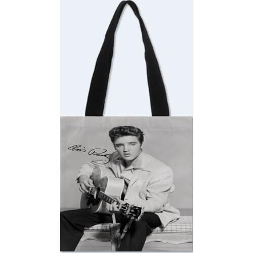 New Custom Elvis Presley printed canvas tote bag convenient shopping bag woman bag student bag Custom your image