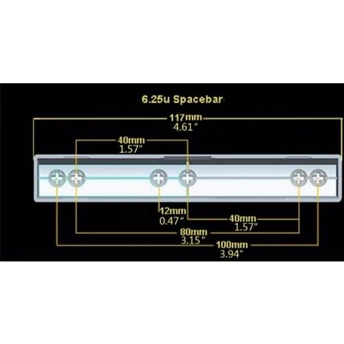 H7JF Only Keycap,DIY PBT 6.25U Space Esc Enter Keycap Five Sides Dye-Subbed Keycap for Mechanical Keyboard Cherry Profile
