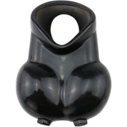 TPE Male Reusable Penis Sleeve Cock Scrotum Ring Sex Toy Chastity Delay Ejaculation Unique double testicles full package design