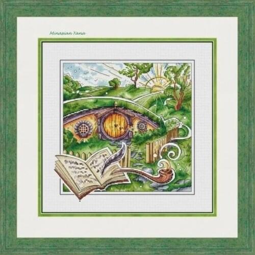 Cross stitch Handmade 14CT Counted Canvas DIY,Cross-stitch kits,Embroidery Magic Book 35-36