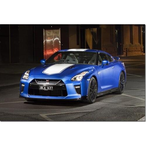 Nissan GT-R 50th Anniversary Supercar Poster and Print Wall Art Canvas Painting Wall Picture For Living Room Decor