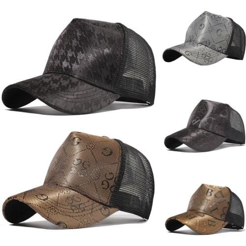 New Men Women Spring Summer Mesh Sun Hat Caps Adjustable Baseball Cap Breathable Snapback Cap Cotton Hip Hop Dad Hat Trucker Hat