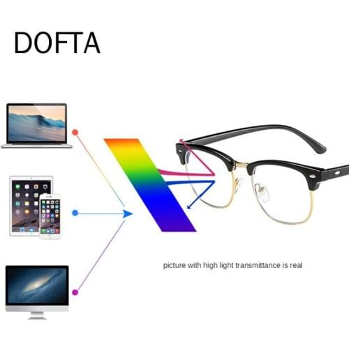 DOFTA Computer Glasses Men Anti Blue Light Goggles Women Prescription Eyeglasses Frame 5257