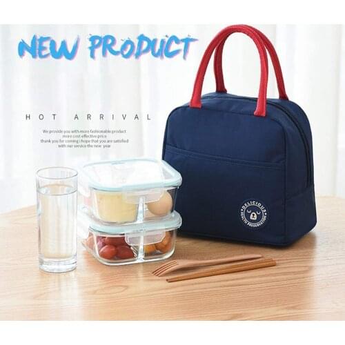 Portable Lunch Bag Thermal Insulated Lunch Box Tote Cooler Bag Bento Pouch Lunch Container School Food Storage Bags