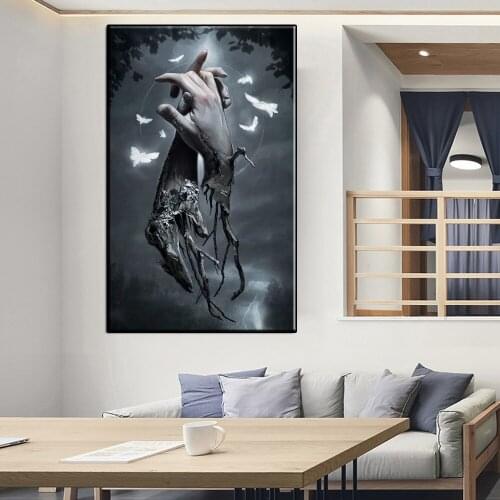 Hurt Withered Finger Canvas Art Painting Hang In Hand Wall Art Posters Prints Wall Pictures for Living Room Cuadros Home Decor