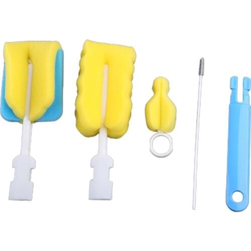 4pcs/set Sponge Brush Baby Bottle Cup Glass Pacifier Washing Clean Cleaner Tool J03 dropshipping