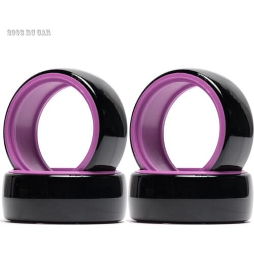 64MM Tires 4PCS Drift Car Tyre for 1/10RC Tamiya HPI Kyosho RedCat HSP 94122 94123 CS D4 XIS TT01 TT02 MST Hard Plastic