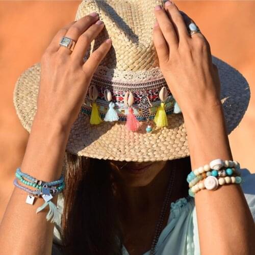 Boho sun hat flower straw hat summer sun block hat sunscreen style vacation outdoor sun hat straw beach wide brim hat