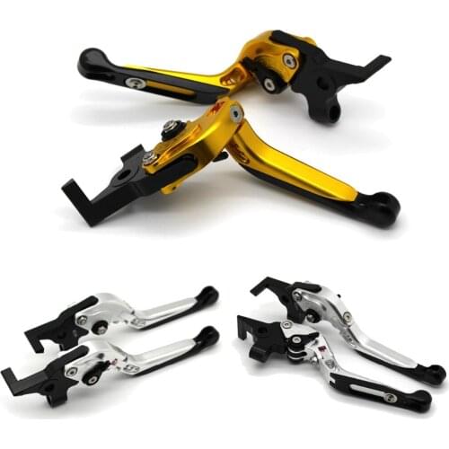With logo Motorcycle Frame Ornamental Foldable Brake Handle Extendable Clutch Lever For KAWASAKI ZRX1100 1200 ZZR1200