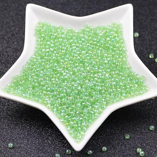 Light Fruit-green AB 4mm 100pcs Rondelle Austria faceted Crystal Glass Beads Loose Spacer Round Beads for Jewelry Making DIY