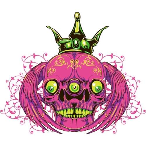 Skull Patches Iron-on Transfers for Clothing Thermoadhesive Patch on Clothes Diy Thermal Stickers Witchy Applique for Clothing