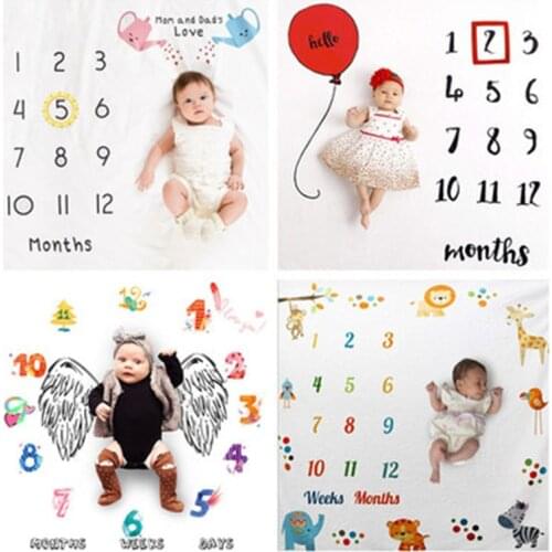 Baby Blanket Newborn Month Photography Background Cloth Pad Infant Photo Crawling Blanket Photography Props Kids Room Wall Decor
