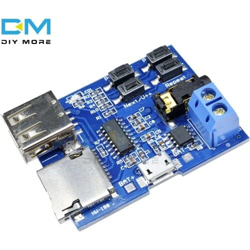 Amplifier Decoding Player Module TF Card U Disk MP3 Format Decoder Board MircoUSB Port Amplifier Decoding Audio Player Module