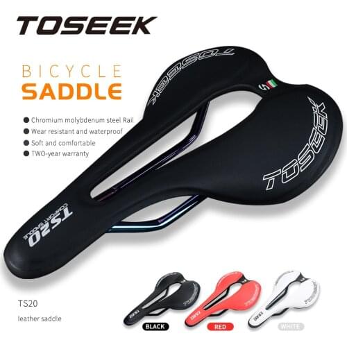 TOSEEK TS20 Ultralight Selle Saddle Bicycle vtt racing seat Wave Road Bike Saddle for men sans cycling Seat MTB Bicycle Saddle