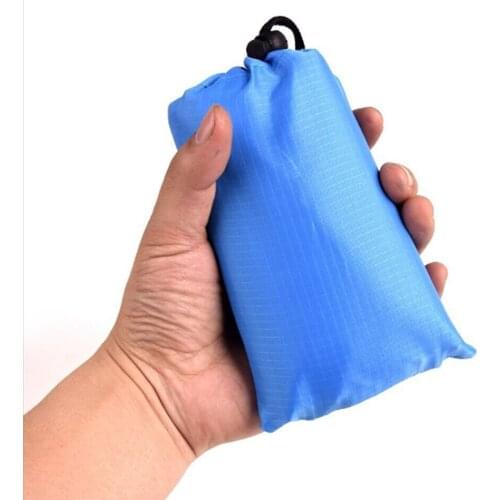 Waterproof Pocket Beach Blanket Folding Camping Mat Portable Outdoor Picnic Mat Ground Mattress Soft Seat Pad Sand Beach Mat