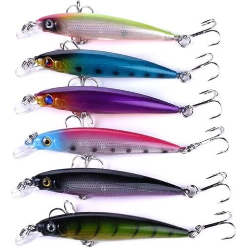 1pcs fishing lure hook 6g 8cm Minnow Crank Bait 6# hooks isca artificial Hard bait pesca Stick bait carp fishing lure