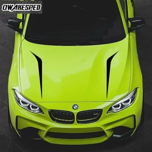 2pcs 100cmx26cm Hood Cover Car Stickers Auto Long Stripes DIY Vinyl Decals Car Sport Styling Stickers Car Tuning Accessories