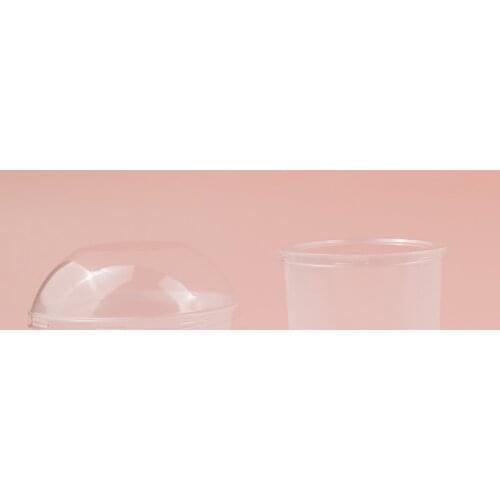 20pcs High quality disposable pudding cup creative transparent cake dessert salad yogurt jelly takeaway packaging cups with lid