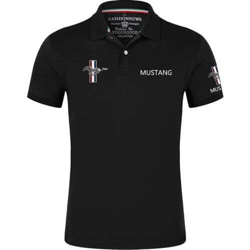 2021 Unisex Mustang Shirts Men Summer Short Sleeves T Shirt Brand Classic Male Cotton Casual Sport Tops