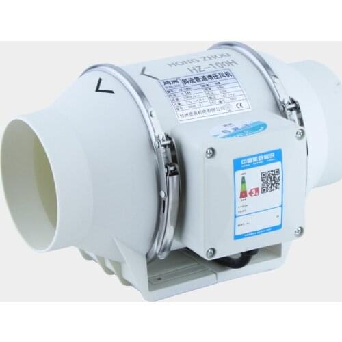 4Inch Powful Silent Exhaust Fan Duct Fan Window Airflow Boost Air Ventilator Pipe Ventilation Extractor Attic Kitchen Fan