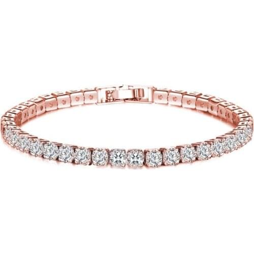 MOONROCY Rose Gold Color Silver Color Z Bracelets Crystal Cubic Zirconia Bangle for Girls Women Gift Dropshipping Jewelry