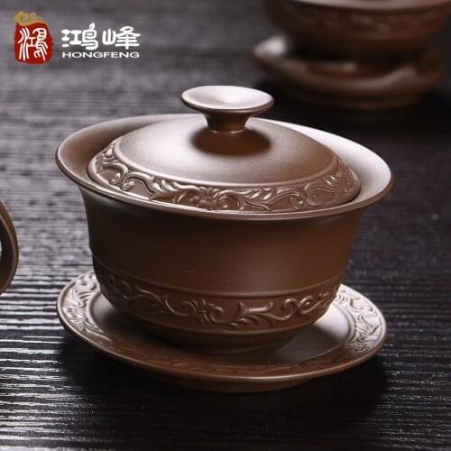 Sancai Tureen Ceramic KungFu Tea Creative Crane Home Queen Cup Tea Bowl Sopera De Ceramica Gaiwan Pottery Tea Set