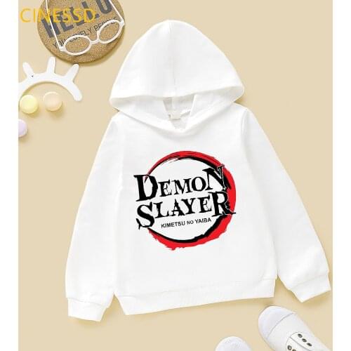 Anime Cartoon Demon Slayer hoodies kids kawaii winter top sweatshirts Kimetsu No Yaiba Funny Demon Blade children Boys clothes