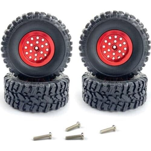 For WPL C14 C24 C34 C44 B14 B24 MN D90 D91 D99 MN99S RC Car Upgrade Parts Metal Wheel Rim Tyre Tires Set Accessories