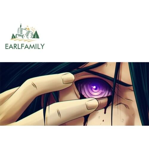EARLFAMILY 13cm x 5.6cm for Naruto Uchiha Madara Rinnegan Car Stickers Vinyl Scratch-proof Windshield Trunk Decal Decoration
