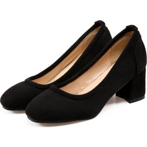 Big Size Flannelette shoes ladies high heels women shoes woman pumps