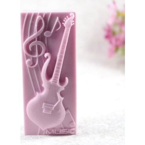Guitar Mold S485 Craft Art Silicone 3D Soap Mold Craft Molds DIY Handmade Candle Molds