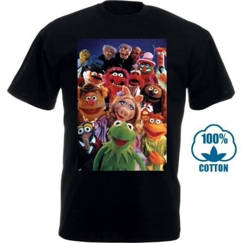 T Shirt Homme The Muppet Show Kermit Piggy Gonzo Serie Tv Vintage Casual Plus Size T Shirts Hip Hop Style Tops Tee S 2Xl 031215
