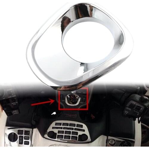 Chrome ABS Motorcycle Ignition Key Accent Fairing Trim Cover For Honda Goldwing GL 1800 2006 2007 2008 2009 2010 2011