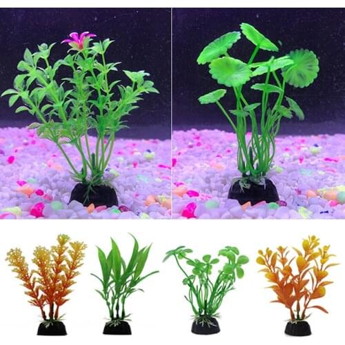 10cm Simulation Aquarium Decor Artificial Plants Water Weeds Ornament Plant Fish Tank Grass Glowing Aquarium Decorations