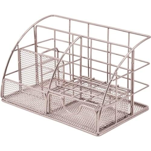 Creative Office Stationery Storage Basket Simple Wrought Iron Desktop Multifunctional Student