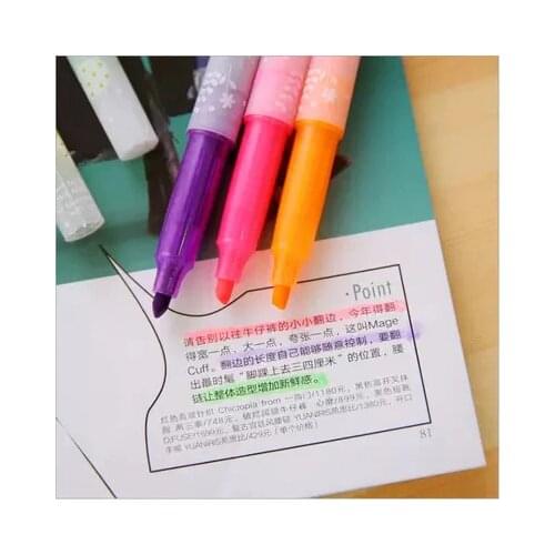 10pcs scent color highlighter scribble sign pen 6 colors 13.5cm length drawing free shipping