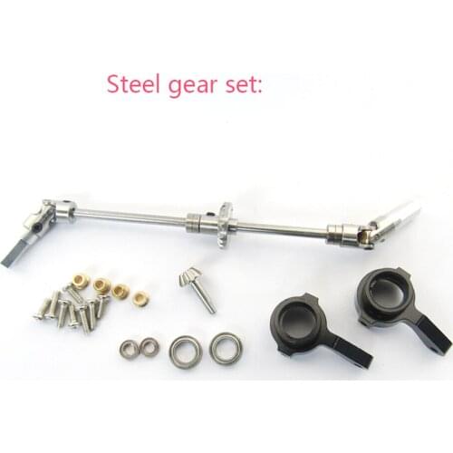 For MN 1:12 D90 D91 RC Car Front Wheel Upgrade Modified Universal Joint Steering Metal Teeth Copper / Steel Gear Set for MN Part