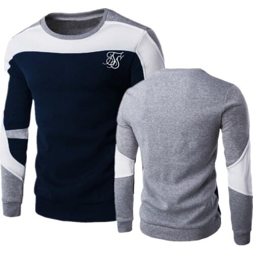 SikSilk Letter Print 2021 Fall Winter Mens Casual Hoodie High Quality Cotton Pullover Hoodie Korean Style Cuffs With Zipper+5