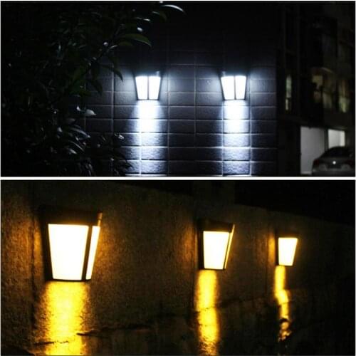Solar Wall Light White/Warm Light Outdoor Garden Light Waterproof Wall lamp 0.5W Solar LED Light For Garden Wall Decoration