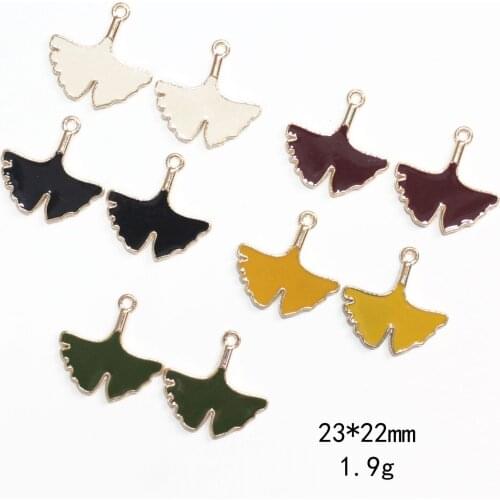 Novelty Earrings Korean Earrings Quirky Jewelry Colored Leaves Ginkgo Leaf Alloy Jewelry Accessories Headdress Earrings Pendant