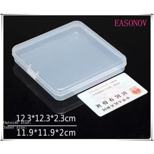 New square 12.3*12.3*2.3cm PP plastic storage box small components jewelery box 5pcs / lot Free Shipping