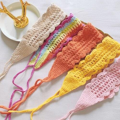 Korean Style Girls Solid Knitting Woolen Warm Headbands Hair Holder Elastic Hairbands Turban Headwraps Fashion Hair Accessories