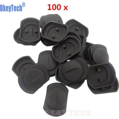 OkeyTech 100PCS/LOT High Quality Replacement 2 Button Rubber Car Remote Key Pad For Mitsubishi Colt Warrior Silicone Button Pad
