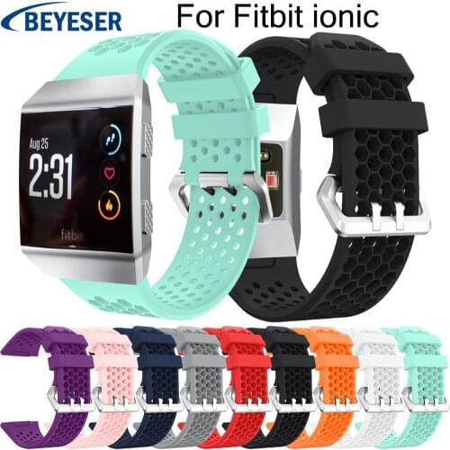 Watchbands for Fitbit ionic Personality sports strap Silicone replacement smart watch band for Fitbit ionic bracelet watchstraps