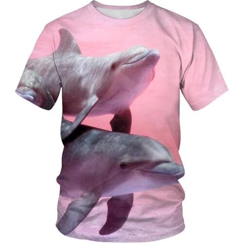 3DT shirt fish graphic top top comfortable fashion T-shirt Harajuku casual short-sleeved print cool and breathable mens T-shirt