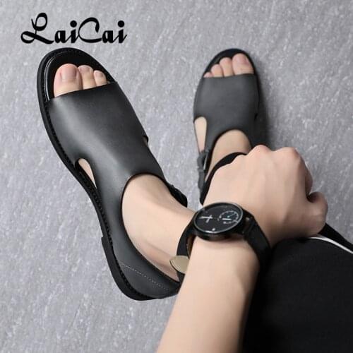 Mens Sandals 2021 Summer New Shoes Personality Open Toe Casuals Flats Fashionable Sandals Rome Beach Breathable Sandals of Men