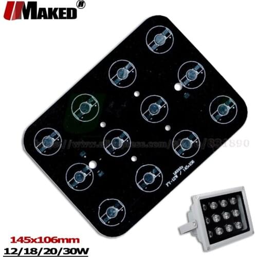 145x106mm LED PCB 12/15/18/20W RGB LED Aluminum Plate Heatsink High Power PCB Plate For Outdoor Light Landscape Floodlight Lamps